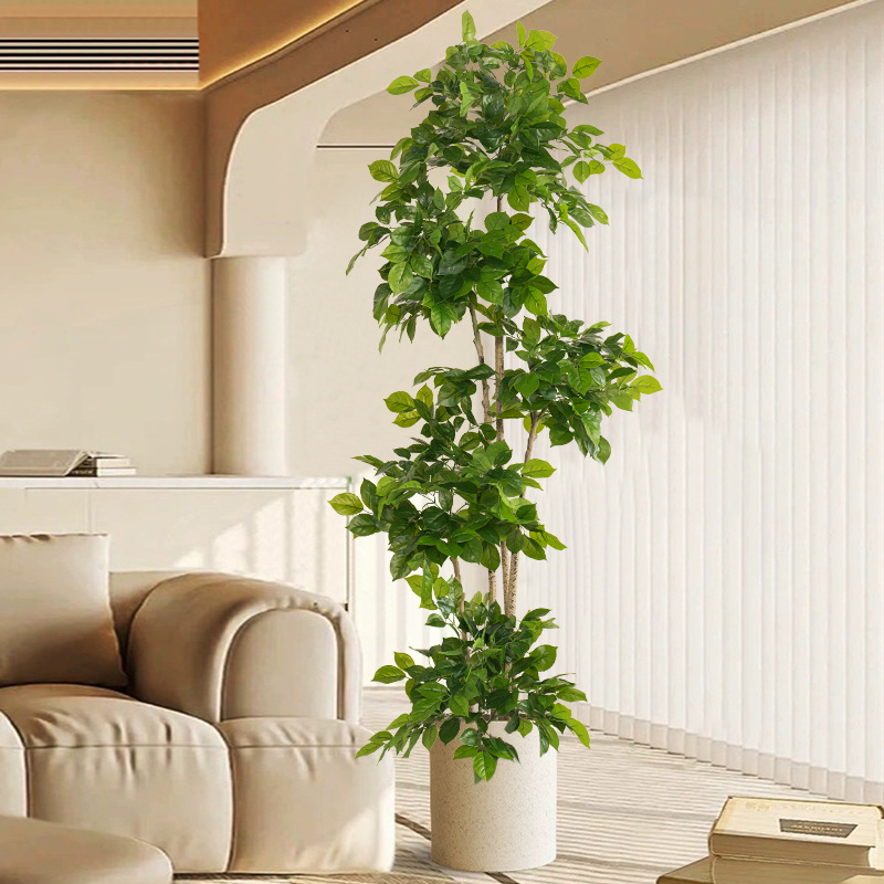 Fiddle Leaf Fig - 2-78in نباتات وهمية كبيرة الاصطناعي شجرة