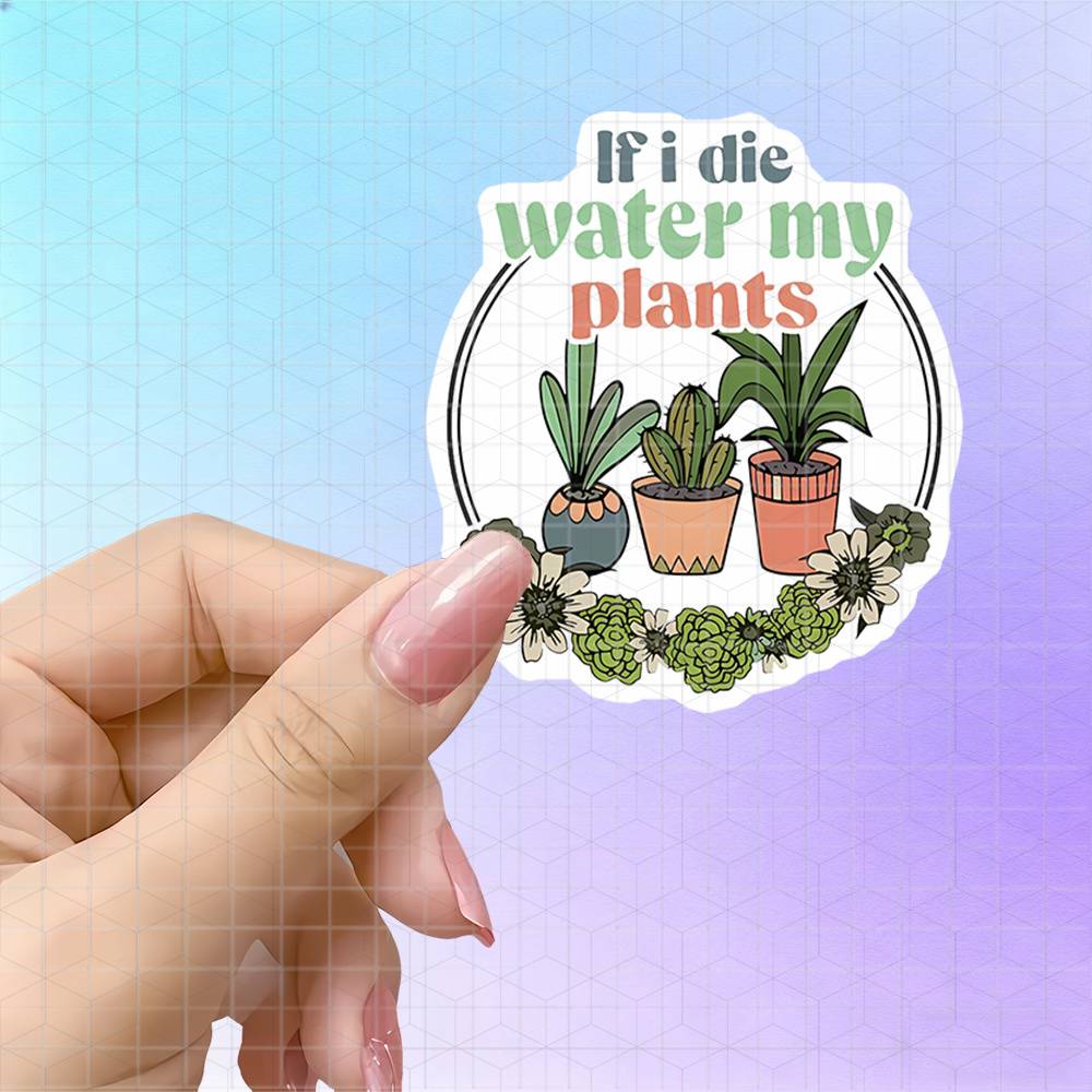 The Plant Parent - ملصق فينيل مطفي بتصميم إكليل زهور