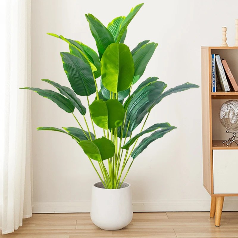 Fiddle Leaf Fig - نبات اصطناعي واحد، شجرة نخيل استوائية
