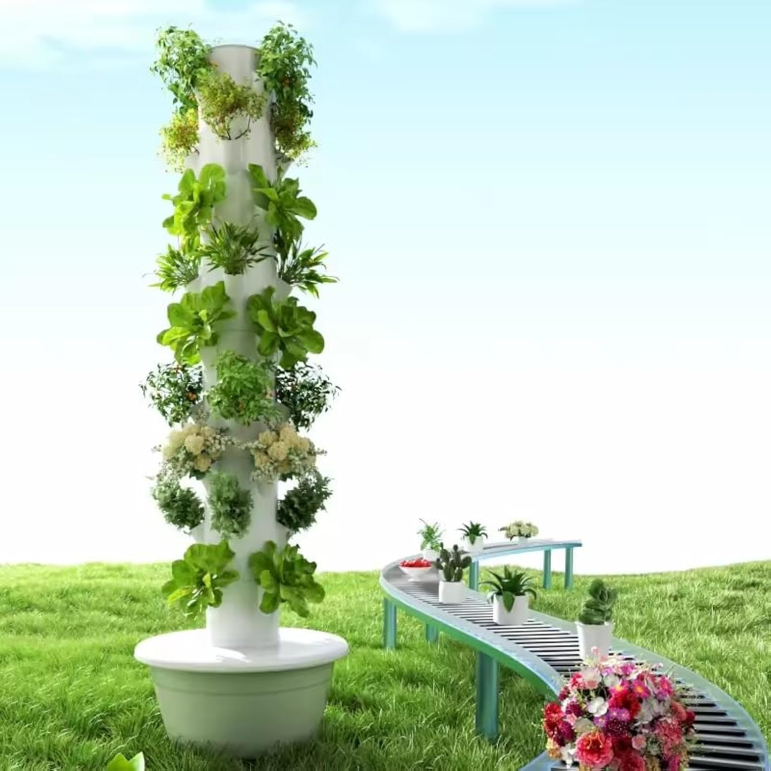 Pothos - برج زراعة عمودي هيدروبوني للخضروات والفواكه،