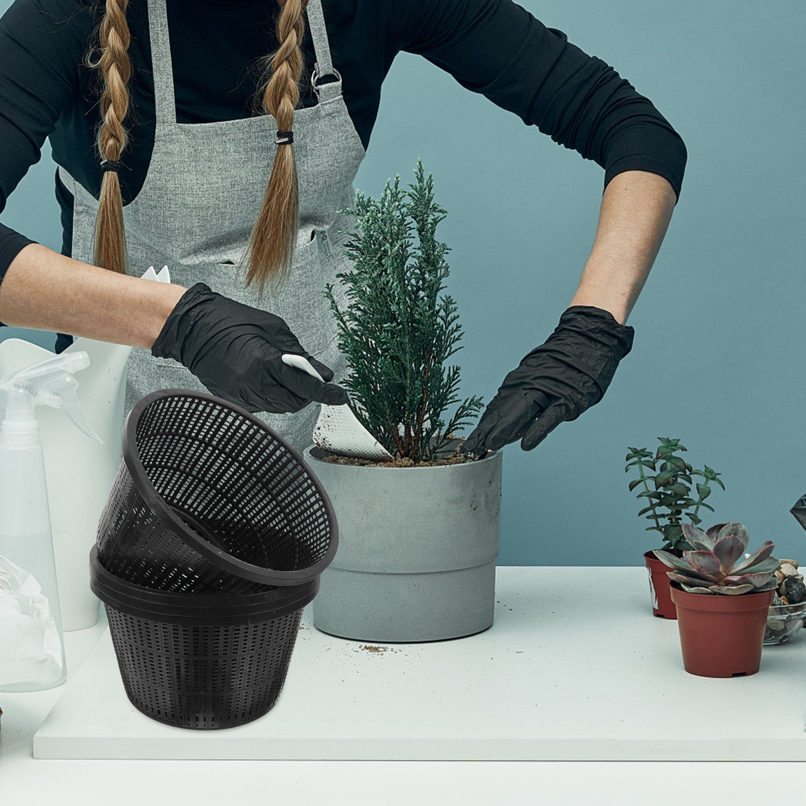 4 قطع من أوعية الشبك الهيدروبو - مراجعة Plant Pot وسعره
