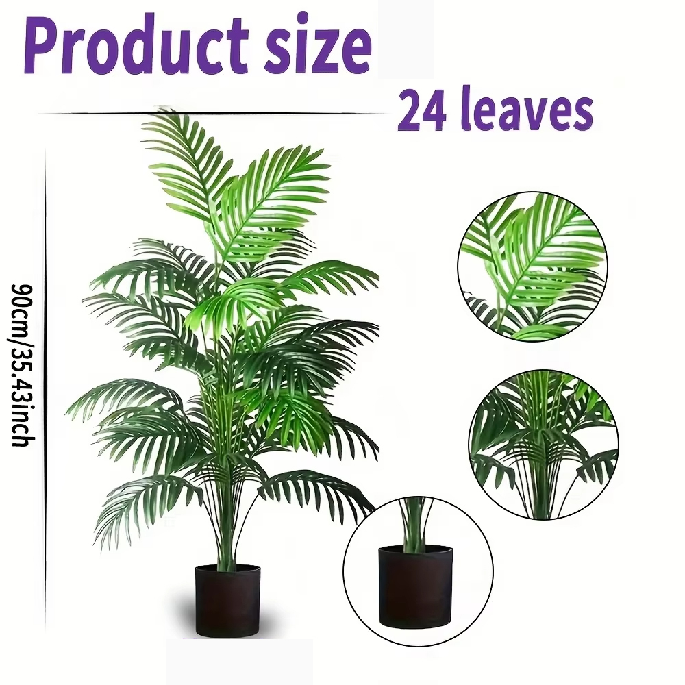 24 ورقة أريكا النخيل نباتات اص - مراجعة Fiddle Leaf Fig وسعره