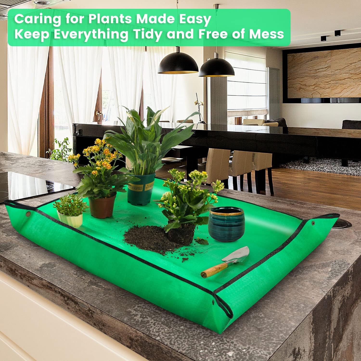 حصيرة زراعة مربعة مقاومة للماء - مراجعة Repotting Mat وسعره