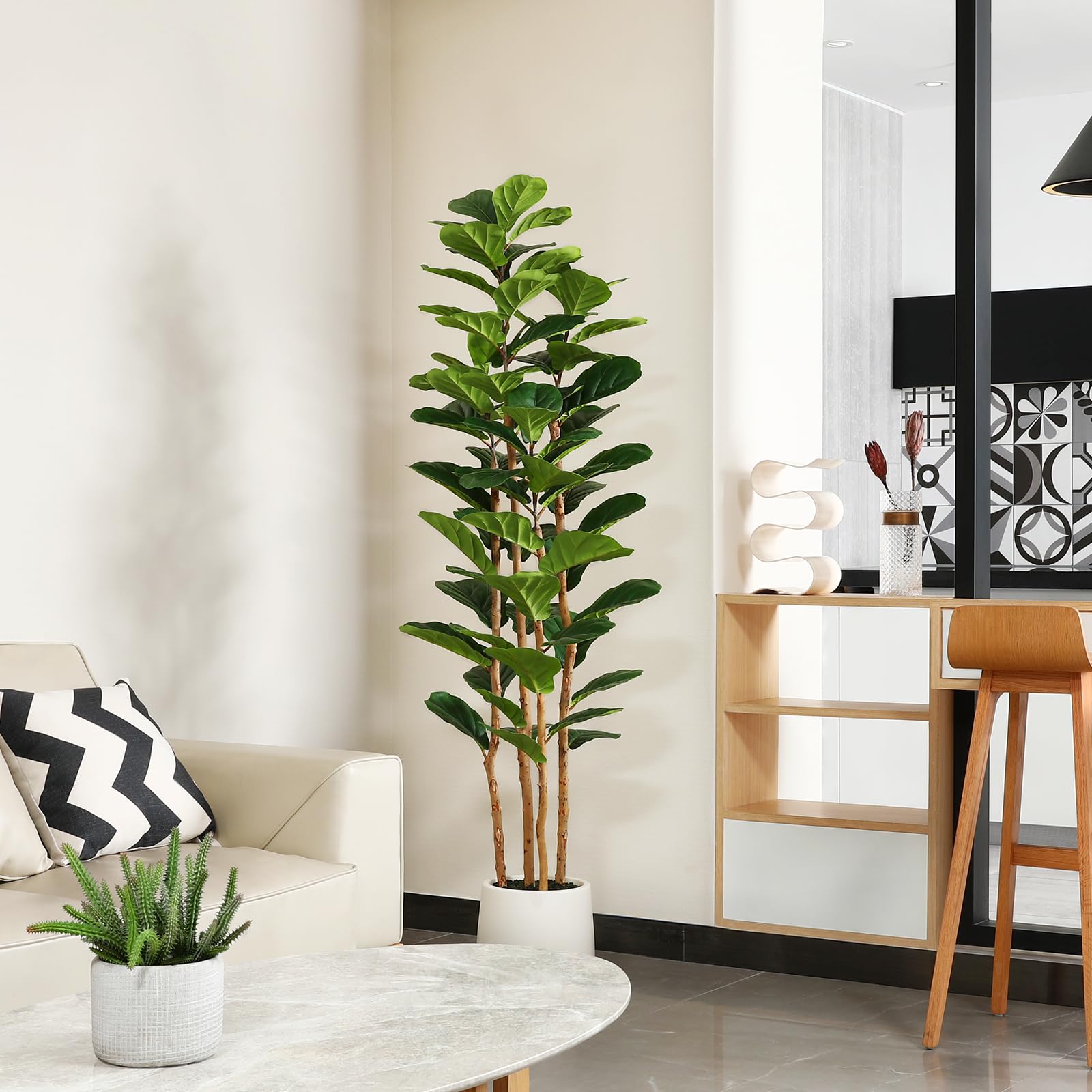 شجرة تين فايلد اصطناعية مع وعا - مراجعة Fiddle Leaf Fig وسعره